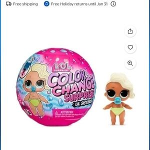 L.O.L. Surprise! Color Change Lil Sisters Doll - Pink and Green